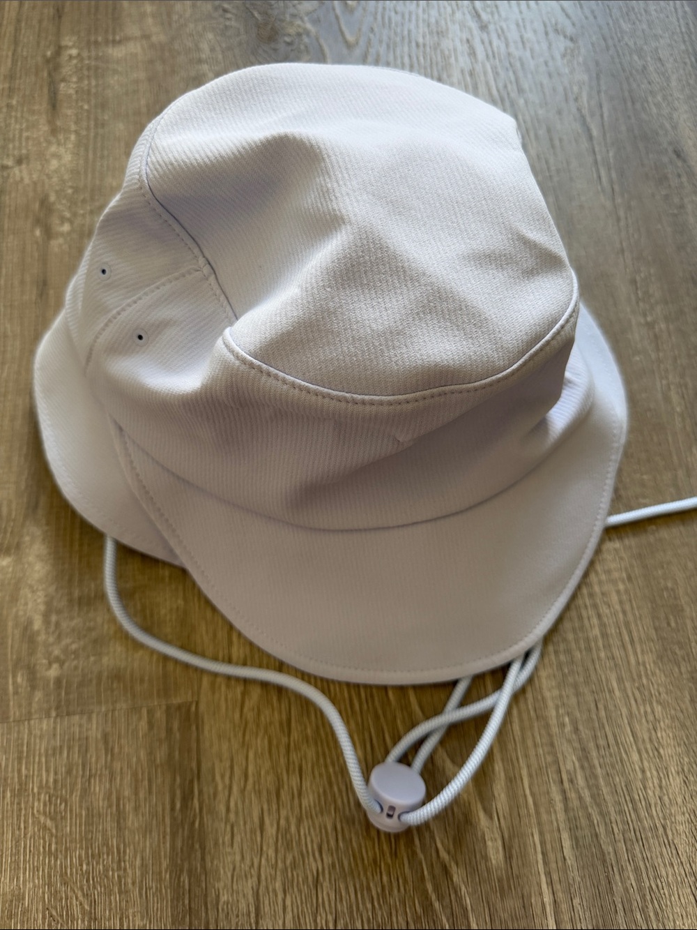 lululemon athletica White Bucket Hat with Chin Cord